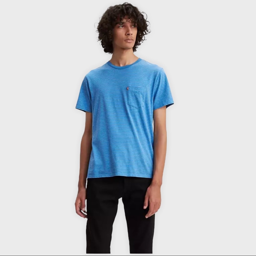 Levi's Classic Striped Pocket Short Sleeve T-Shirt (3XL)